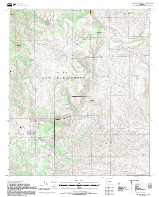 2025 Forest Service Topo Map of Sugarloaf Peak New Mexico
