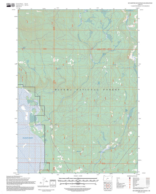 2025 Forest Service Topo Map of Sugarpine Mountain Oregon