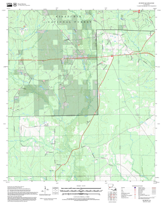 2025 Forest Service Topo Map of Sugrue Louisiana