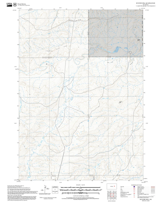 2025 Forest Service Topo Map of Suicide Hill Wyoming