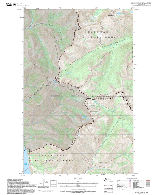 2025 Forest Service Topo Map of Sun Mountain Washington