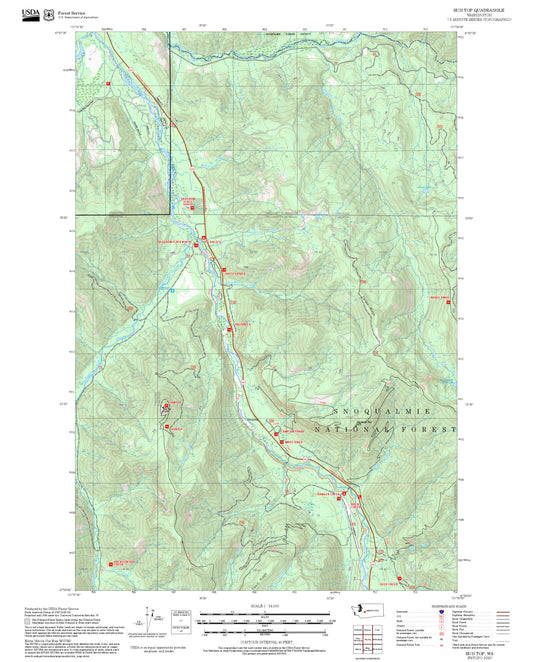 2025 Forest Service Topo Map of Sun Top Washington