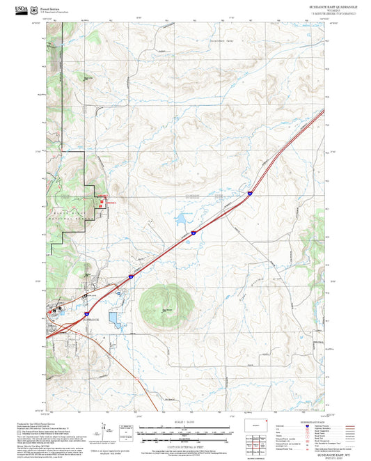 2025 Forest Service Topo Map of Sundance East Wyoming