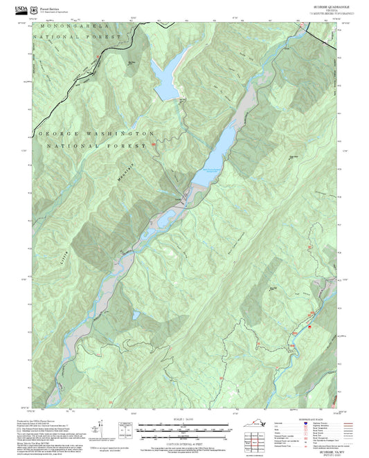 2025 Forest Service Topo Map of Sunrise Virginia