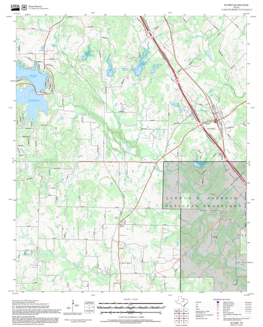 2025 Forest Service Topo Map of Sunset Texas
