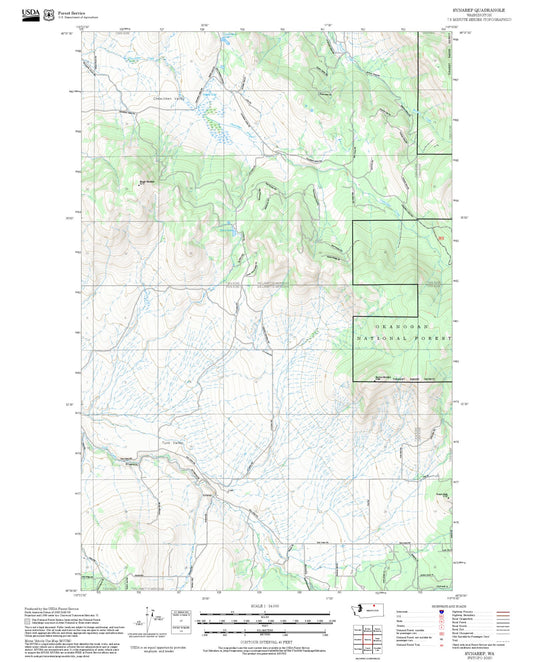 2025 Forest Service Topo Map of Synarep Washington