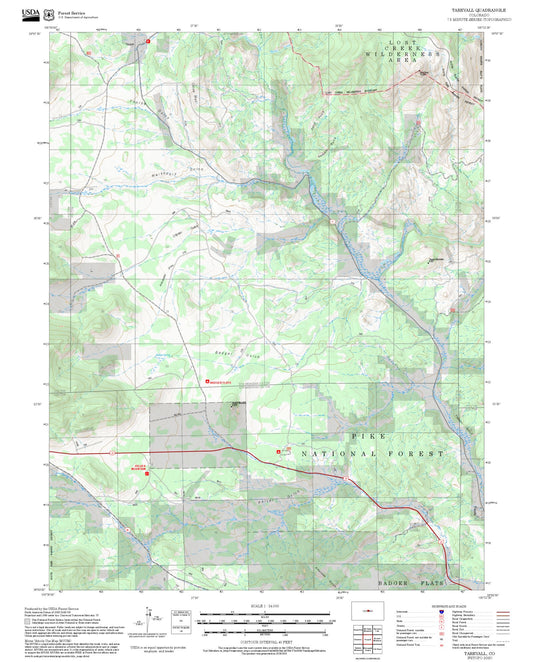2025 Forest Service Topo Map of Tarryall Colorado