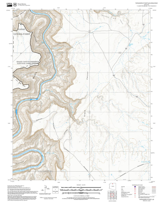 2025 Forest Service Topo Map of Tatahatso Point Arizona
