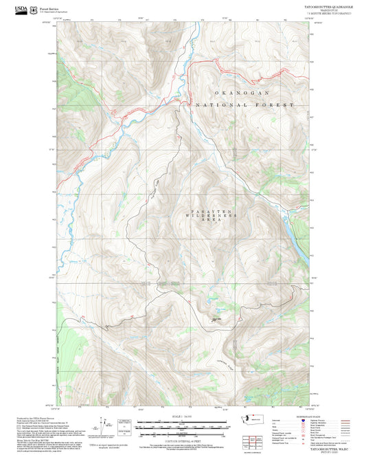 2025 Forest Service Topo Map of Tatoosh Buttes Washington