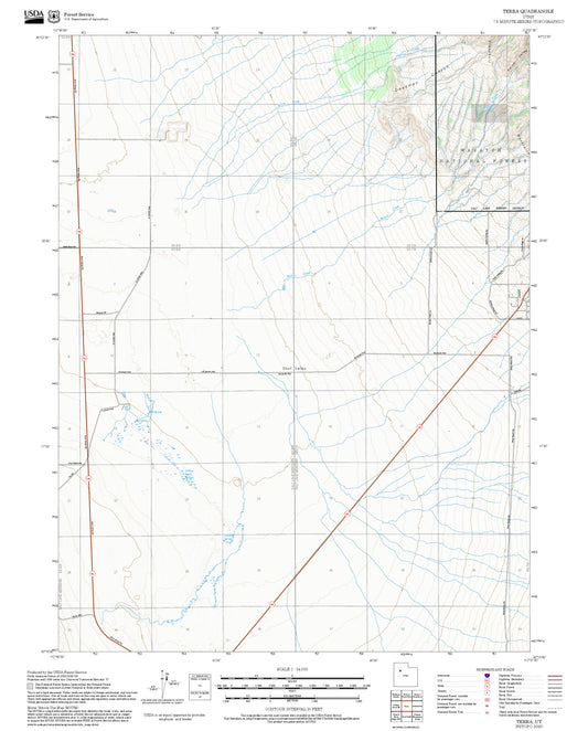 2025 Forest Service Topo Map of Terra Utah