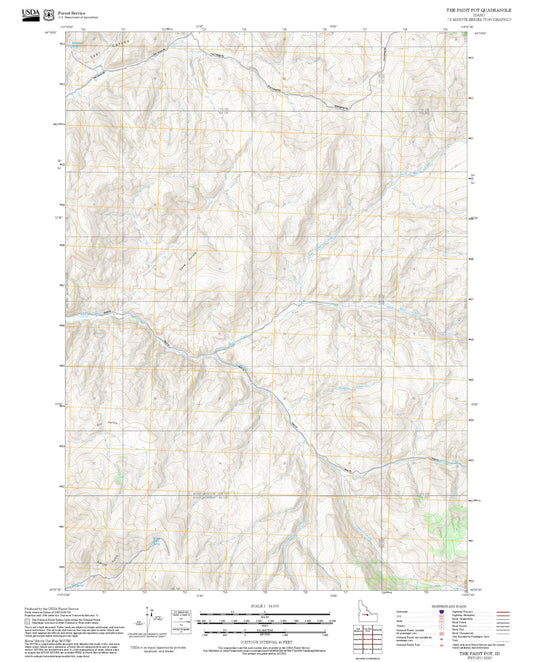 2025 Forest Service Topo Map of The Paint Pot Idaho