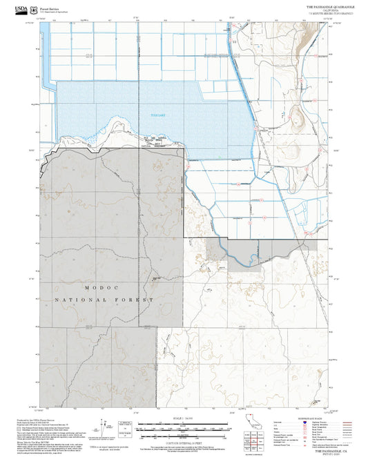 2025 Forest Service Topo Map of The Panhandle California