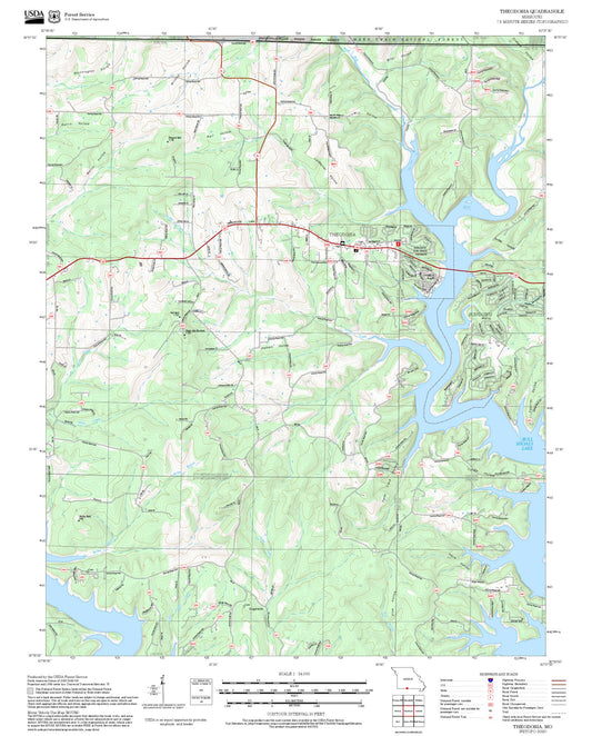 2025 Forest Service Topo Map of Theodosia Missouri