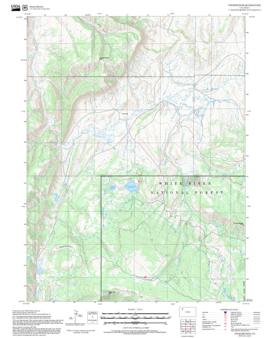 2025 Forest Service Topo Map of Thornburgh Colorado