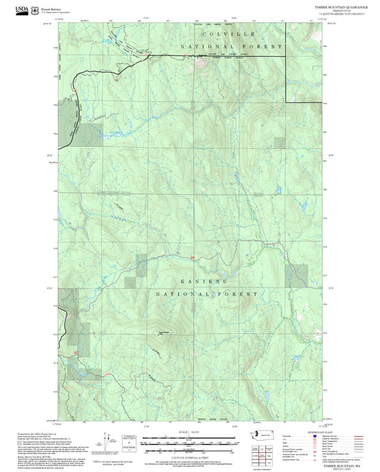 2025 Forest Service Topo Map of Timber Mountain Washington
