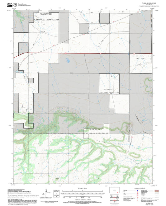 2025 Forest Service Topo Map of Tobe Colorado