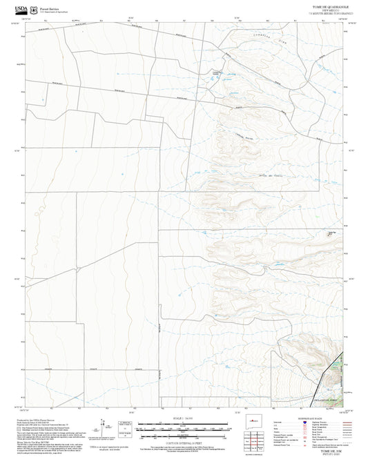 2025 Forest Service Topo Map of Tome NE New Mexico