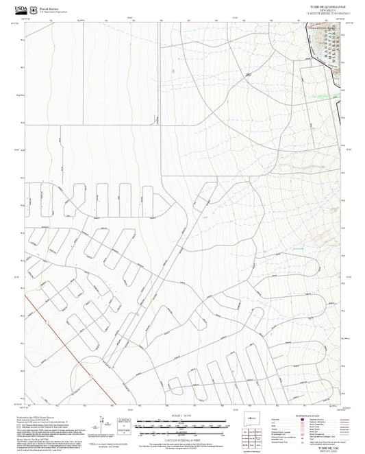 2025 Forest Service Topo Map of Tome SE New Mexico