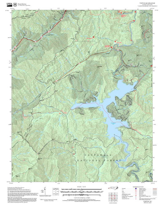 2025 Forest Service Topo Map of Topton North Carolina