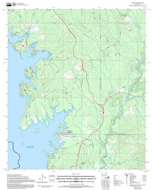 2025 Forest Service Topo Map of Toro Louisiana