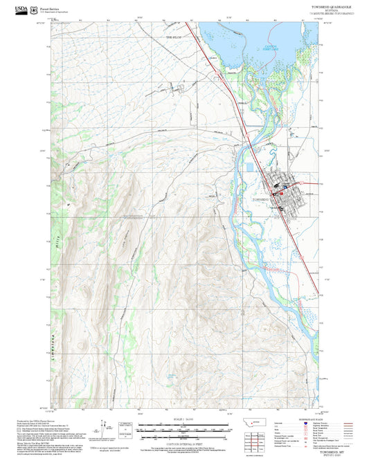 2025 Forest Service Topo Map of Townsend Montana