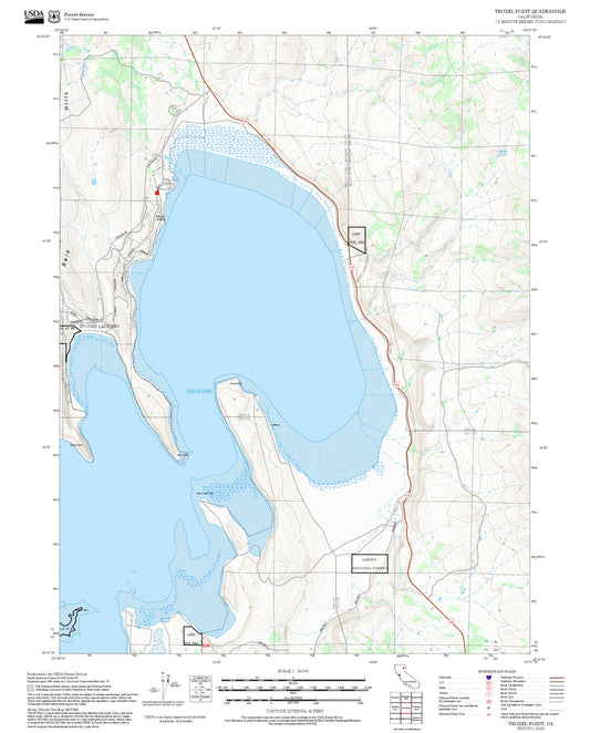 2025 Forest Service Topo Map of Troxel Point California
