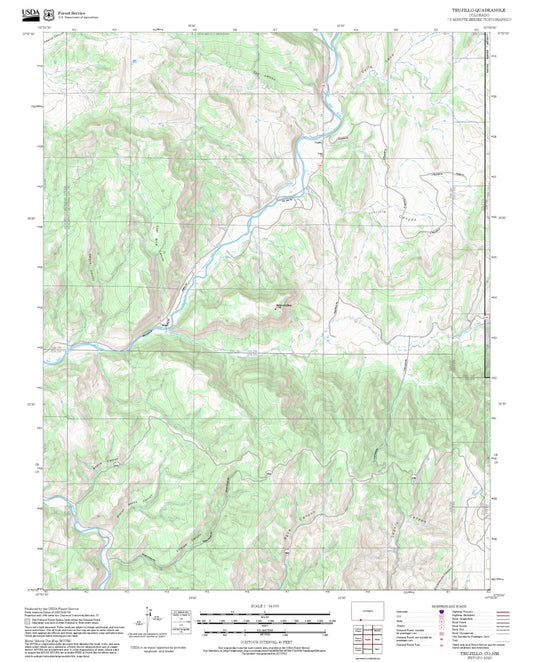 2025 Forest Service Topo Map of Trujillo Colorado