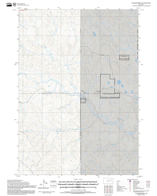 2025 Forest Service Topo Map of Turnercrest Wyoming
