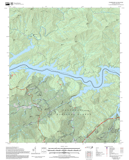 2025 Forest Service Topo Map of Tuskeegee North Carolina