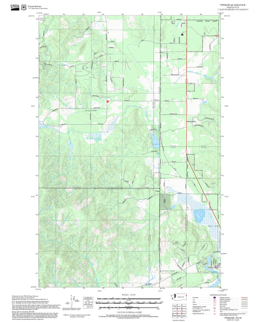 2025 Forest Service Topo Map of Tweedie Washington