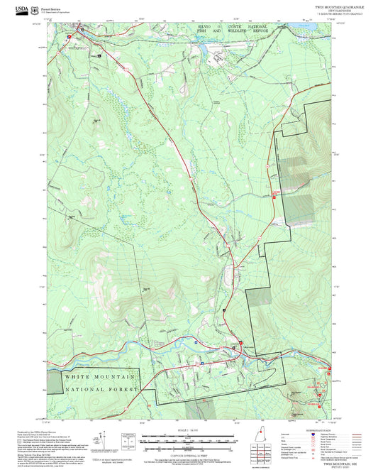2025 Forest Service Topo Map of Twin Mountain New Hampshire