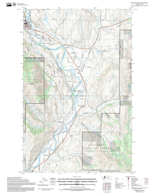 2025 Forest Service Topo Map of Twisp East Washington