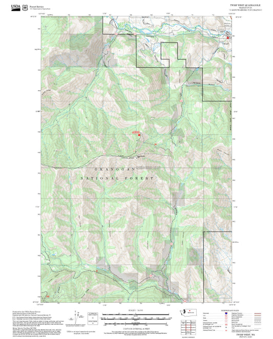 2025 Forest Service Topo Map of Twisp West Washington