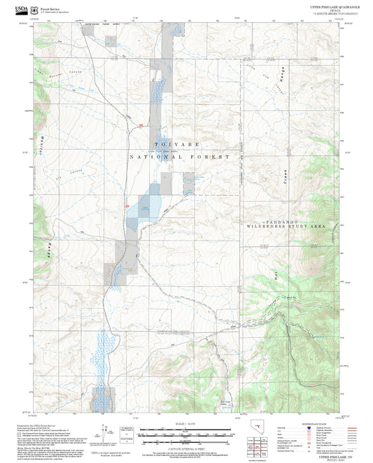 2025 Forest Service Topo Map of Upper Fish Lake Nevada