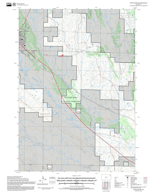 2025 Forest Service Topo Map of Upton East Wyoming