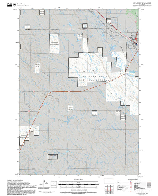 2025 Forest Service Topo Map of Upton West Wyoming