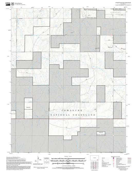 2025 Forest Service Topo Map of Utleyville Colorado