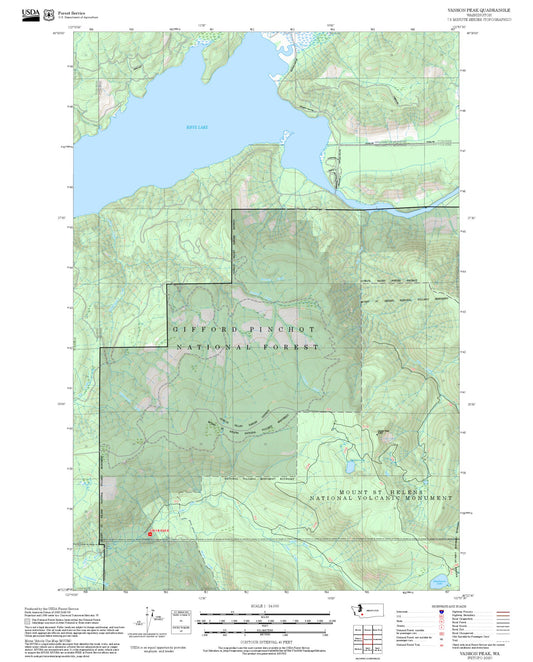 2025 Forest Service Topo Map of Vanson Peak Washington