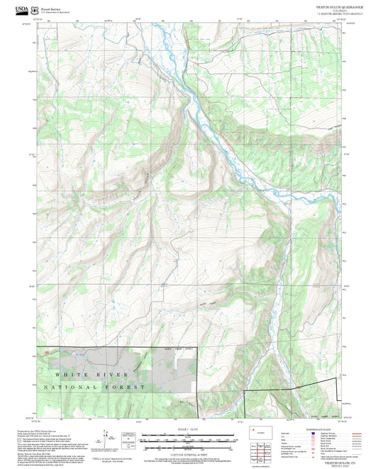 2025 Forest Service Topo Map of Veatch Gulch Colorado