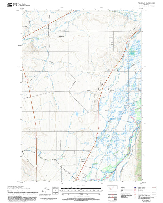 2025 Forest Service Topo Map of Vendome Montana