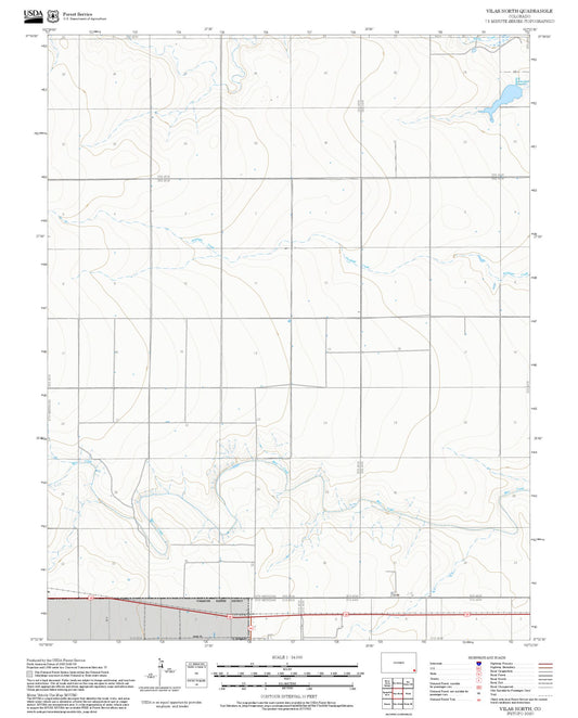 2025 Forest Service Topo Map of Vilas North Colorado