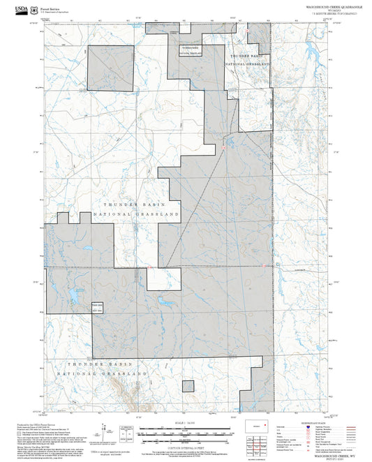 2025 Forest Service Topo Map of Wagonhound Creek Wyoming