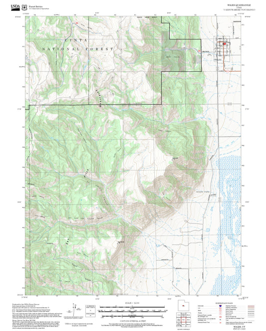 2025 Forest Service Topo Map of Wales Utah