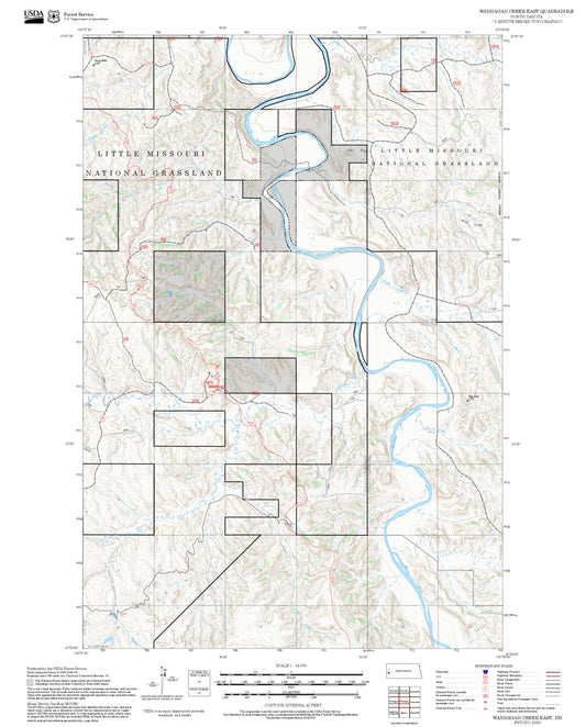 2025 Forest Service Topo Map of Wannagan Creek East North Dakota