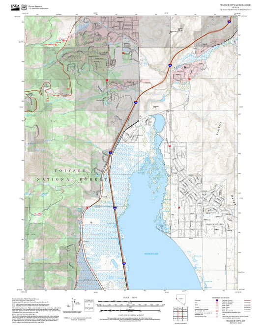 2025 Forest Service Topo Map of Washoe City Nevada