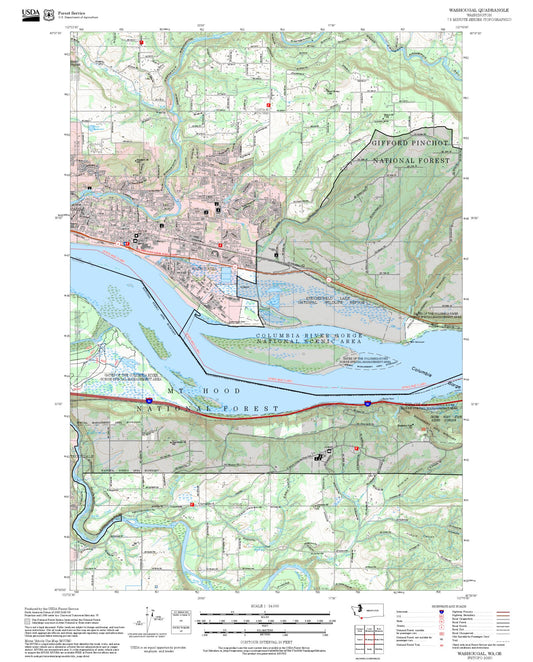 2025 Forest Service Topo Map of Washougal Washington