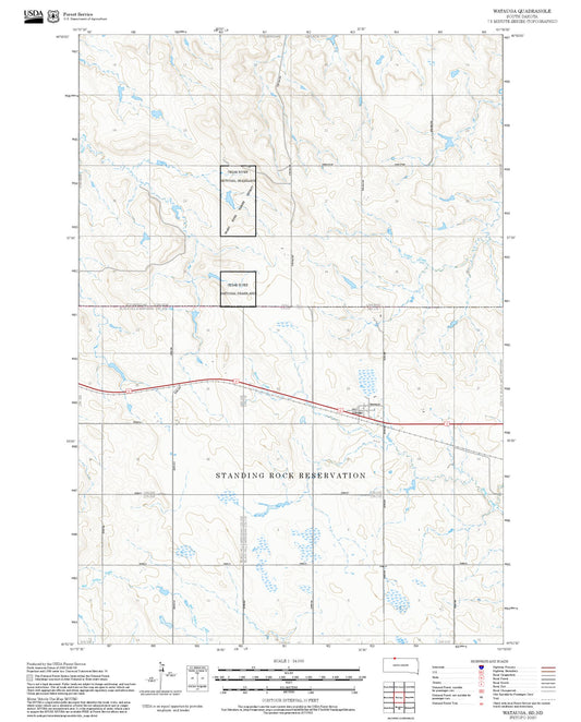 2025 Forest Service Topo Map of Watauga South Dakota
