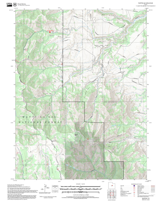 2025 Forest Service Topo Map of Wattis Utah