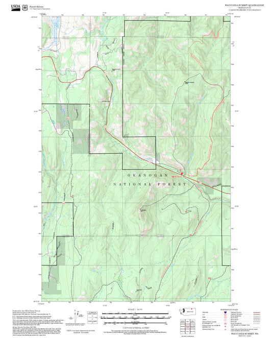 2025 Forest Service Topo Map of Wauconda Summit Washington