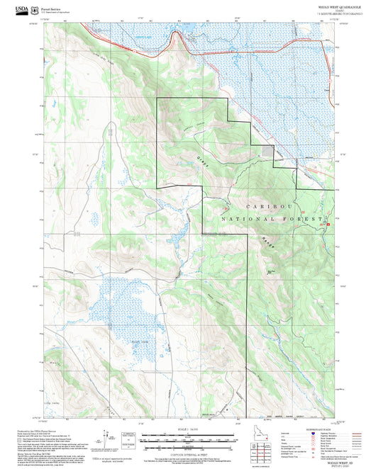 2025 Forest Service Topo Map of Wayan West Idaho